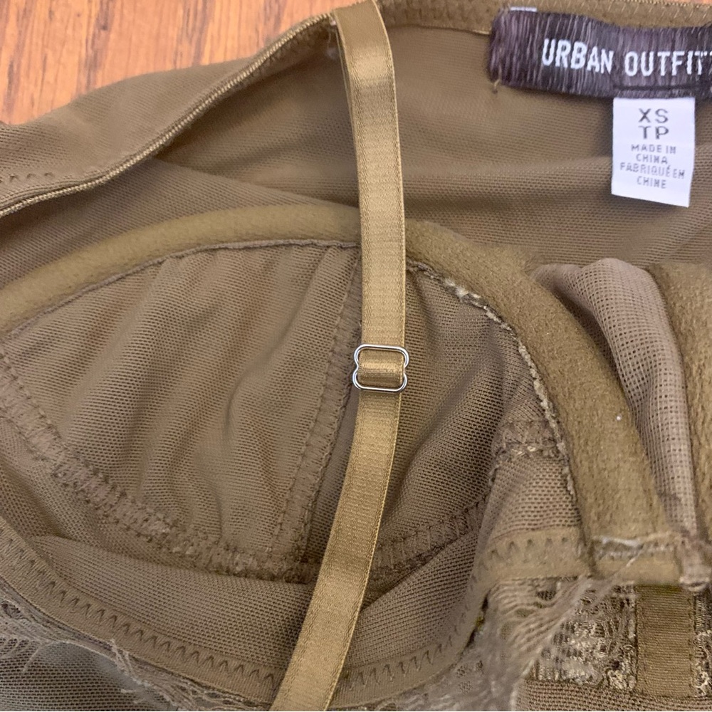 Urban Outfitters Olive Tank/Dress with Lace Trim Size XS - Picture 6 of 9